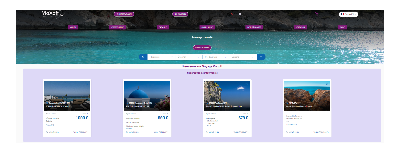 Interface ViaXeo Web