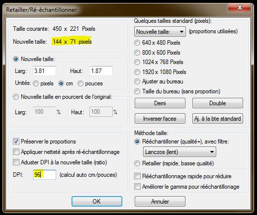 birt 4.2 IrfanView 96dpi étape 1